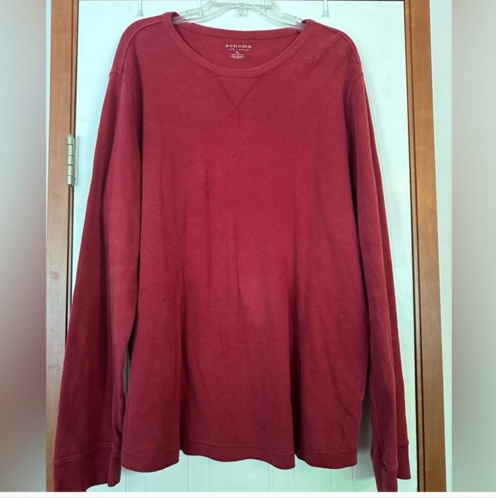 Sonoma Xl Red Long Sleeve Shirt
